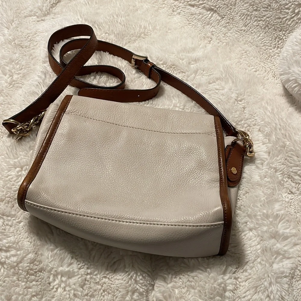 Michael Kors white and brown crossbody‎ - Picture 2 of 9